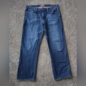 Men's Lucky Brand 361 vintage straight leg 36x30 Blue zipped Jean's